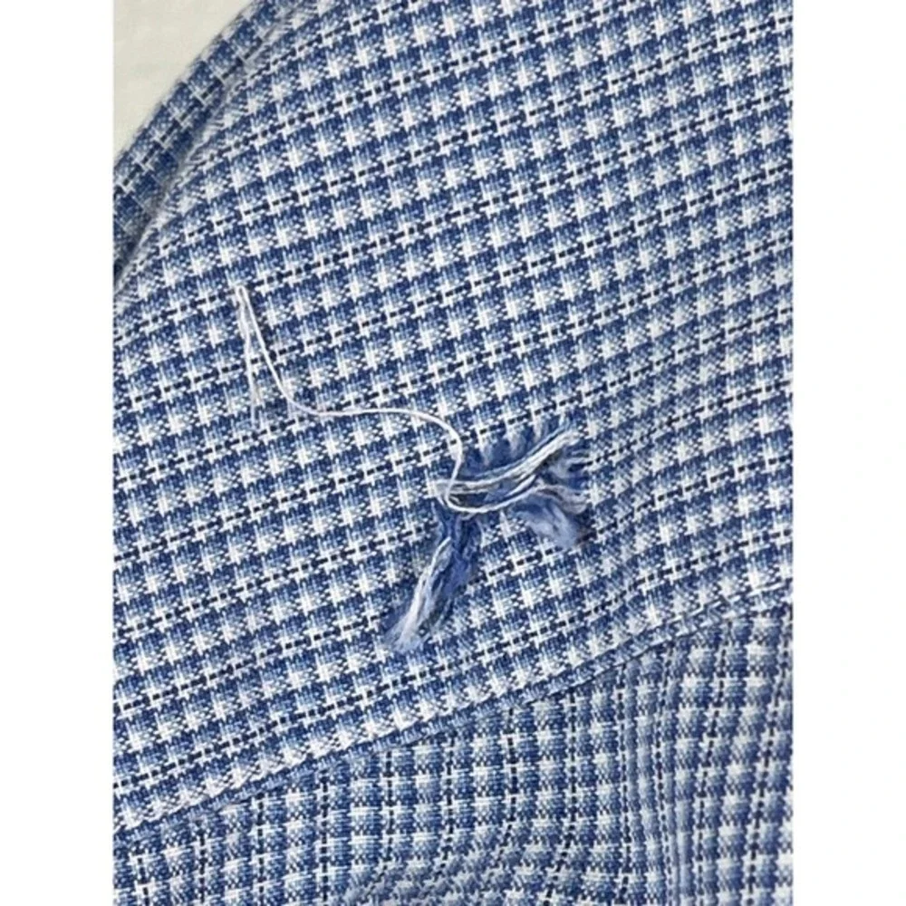 Polo Ralph Lauren Blake Shirt Mens XXL Blue White Micro Check Cotton‎ coastal